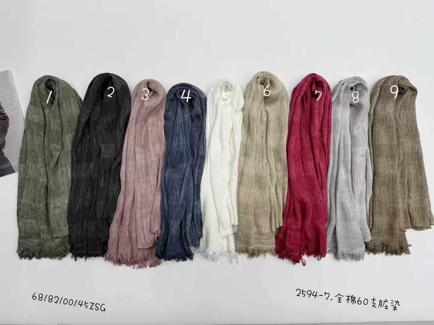Casual scarves and shawls for vacation and casual wear are paired with the latest popular and fashionable artificial cotton material detail image 17