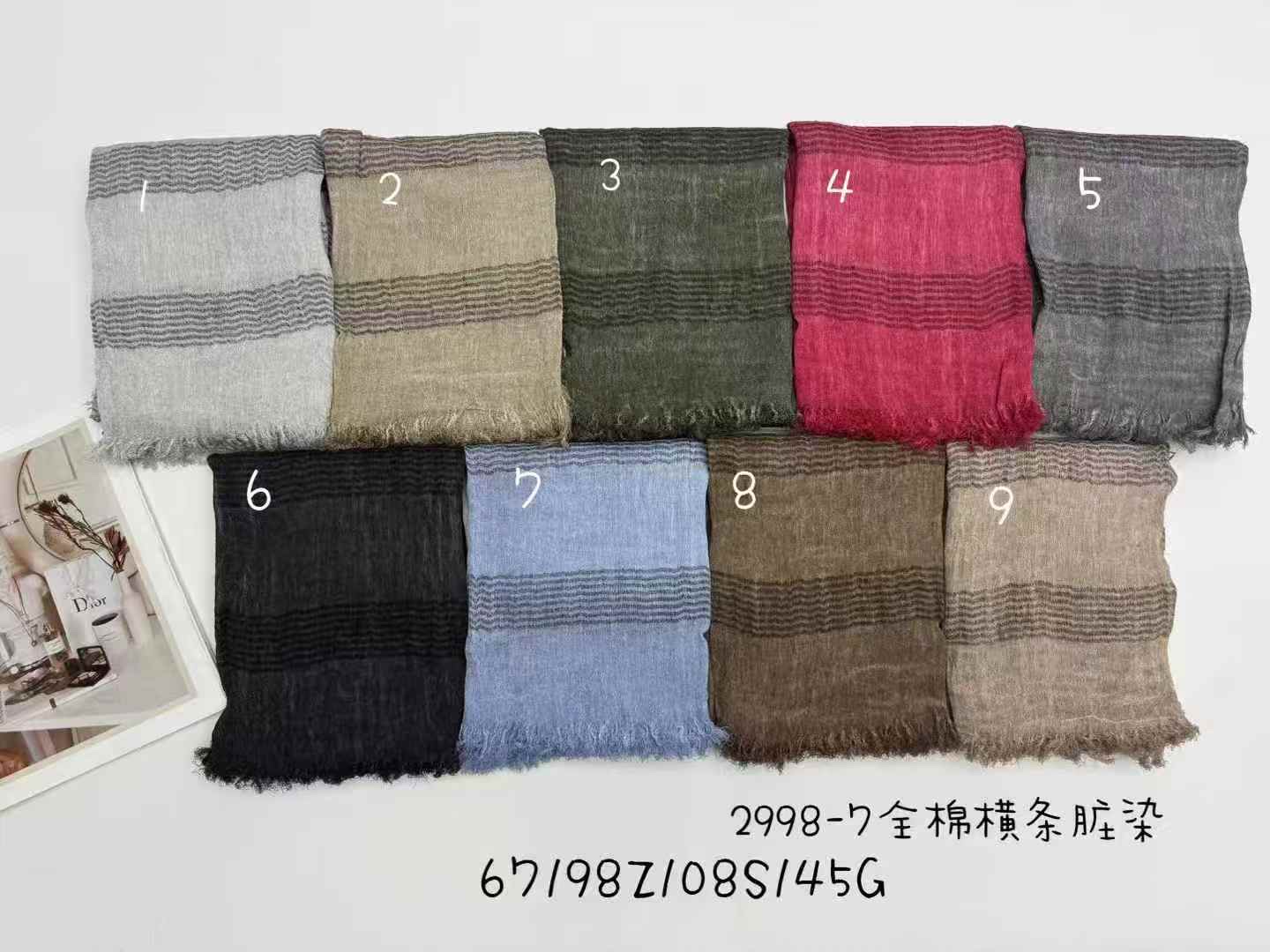 Casual scarves and shawls for vacation and casual wear are paired with the latest popular and fashionable artificial cotton material details Picture