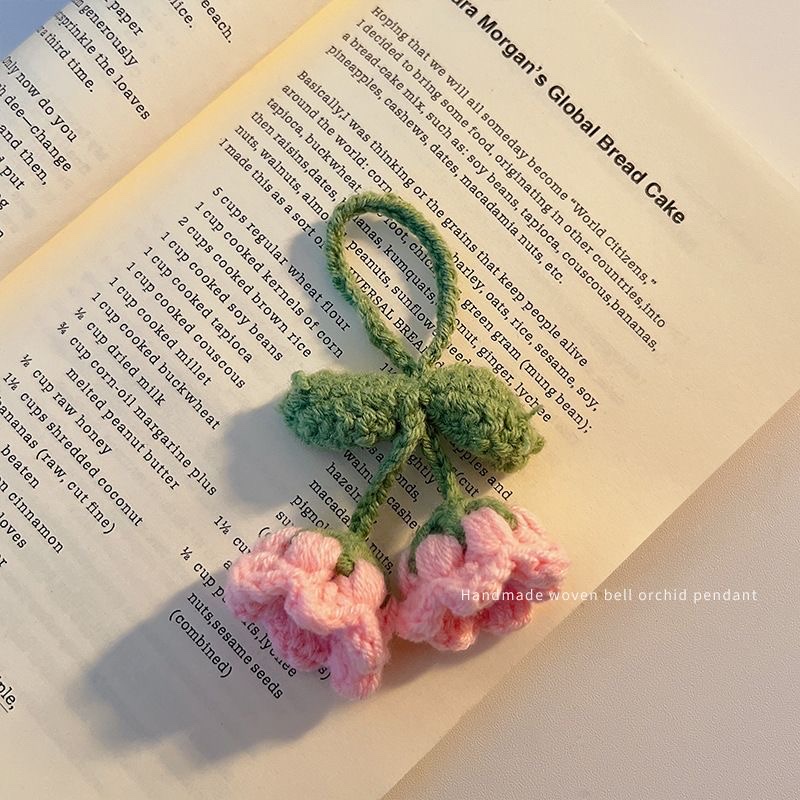 书包挂饰手工编织针织铃兰花女生背包小挂件车钥匙扣生日礼物产品图