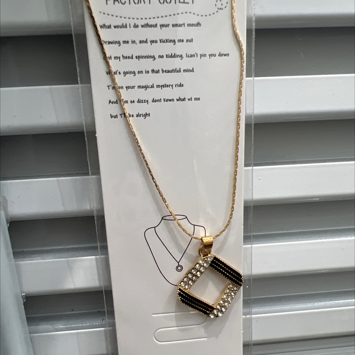 KC金几何金丝项链