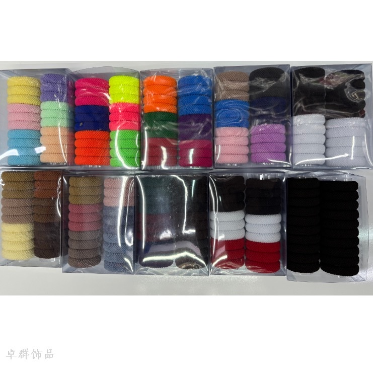 The new jacquard corn flower small checkered high-elasticity hair band is breathable, comfortable and won't damage hair. 2026 new color combination