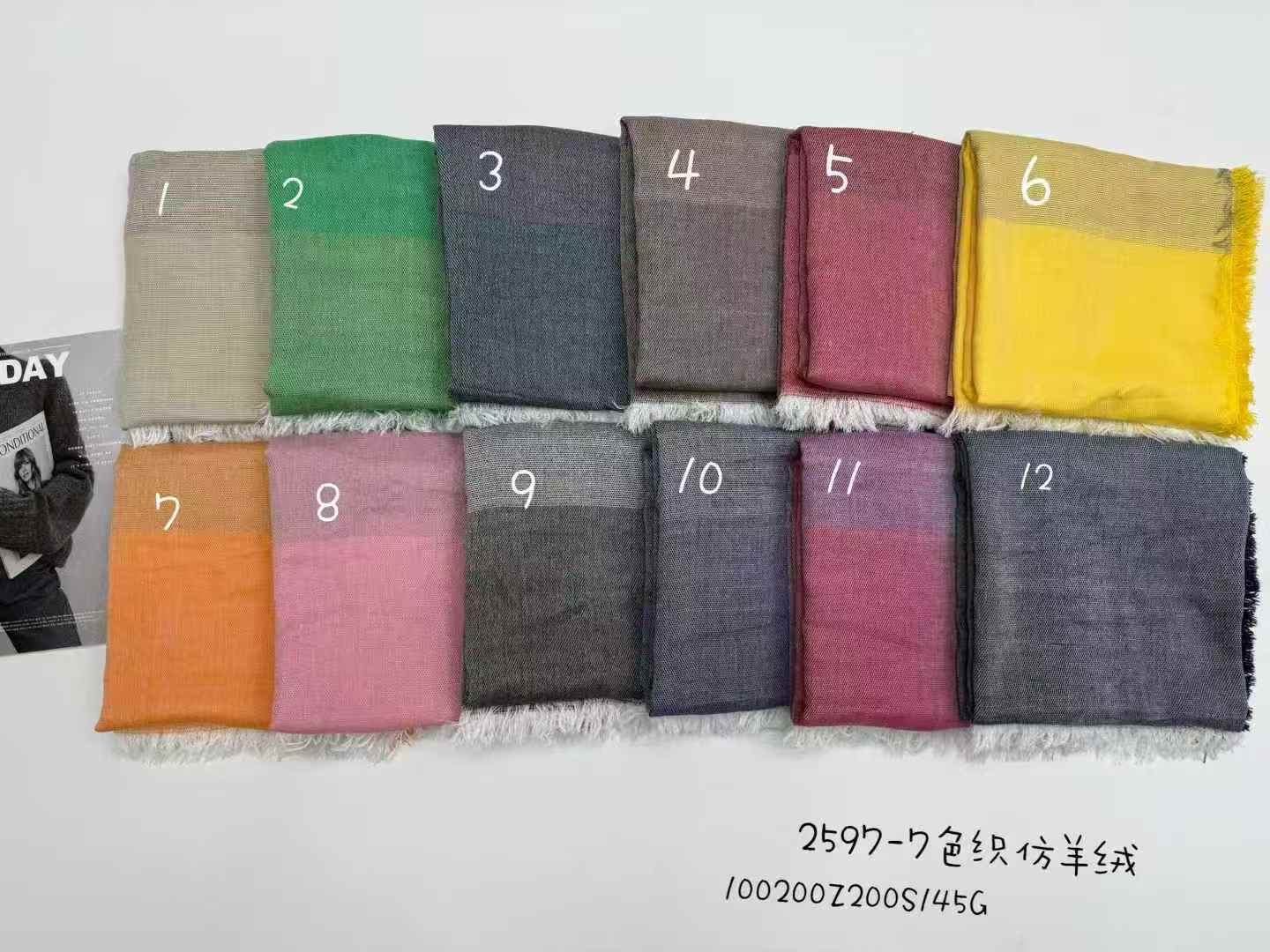 Casual scarves and shawls for vacation and casual wear are paired with the latest popular and fashionable artificial cotton material detail image 16