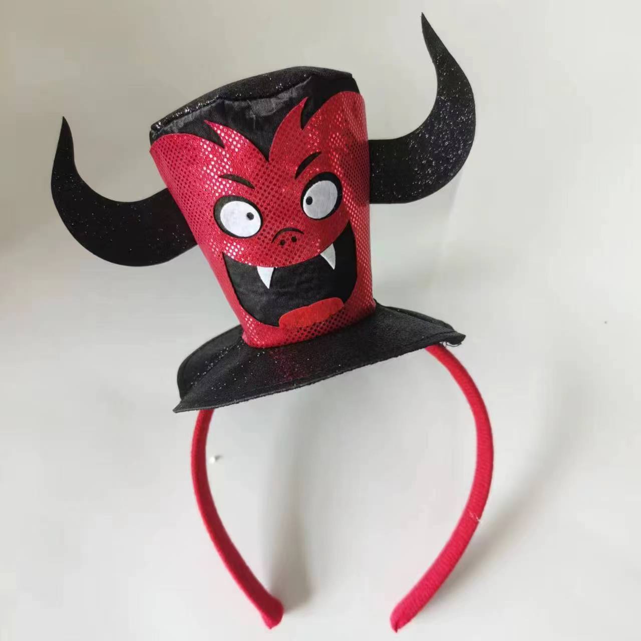 万圣节巫婆牛角帽头扣 节日用品 玩具