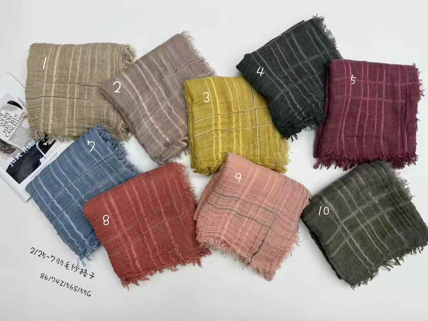 Casual scarves and shawls for vacation and casual wear are paired with the latest popular and fashionable artificial cotton material detail image 14