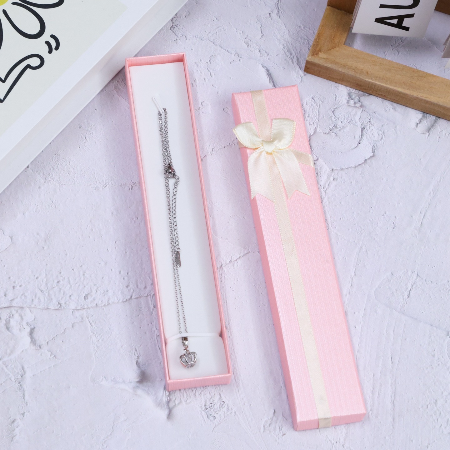 4*21韩版礼盒项链盒吊坠盒手链盒纸盒包装盒首饰盒礼品盒饰品产品图