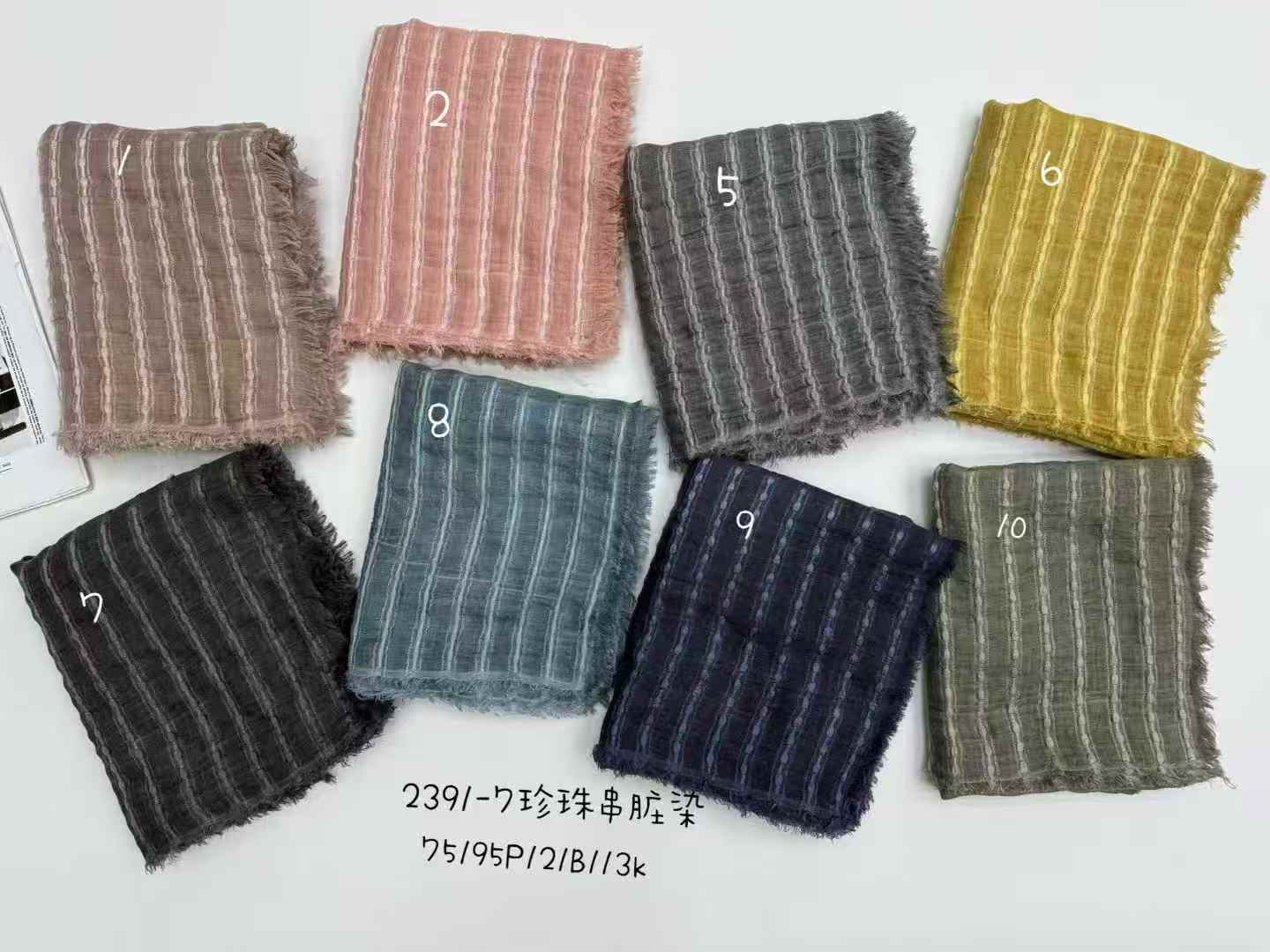 Casual scarves and shawls for vacation and casual wear are paired with the latest popular and fashionable artificial cotton material detail image 13