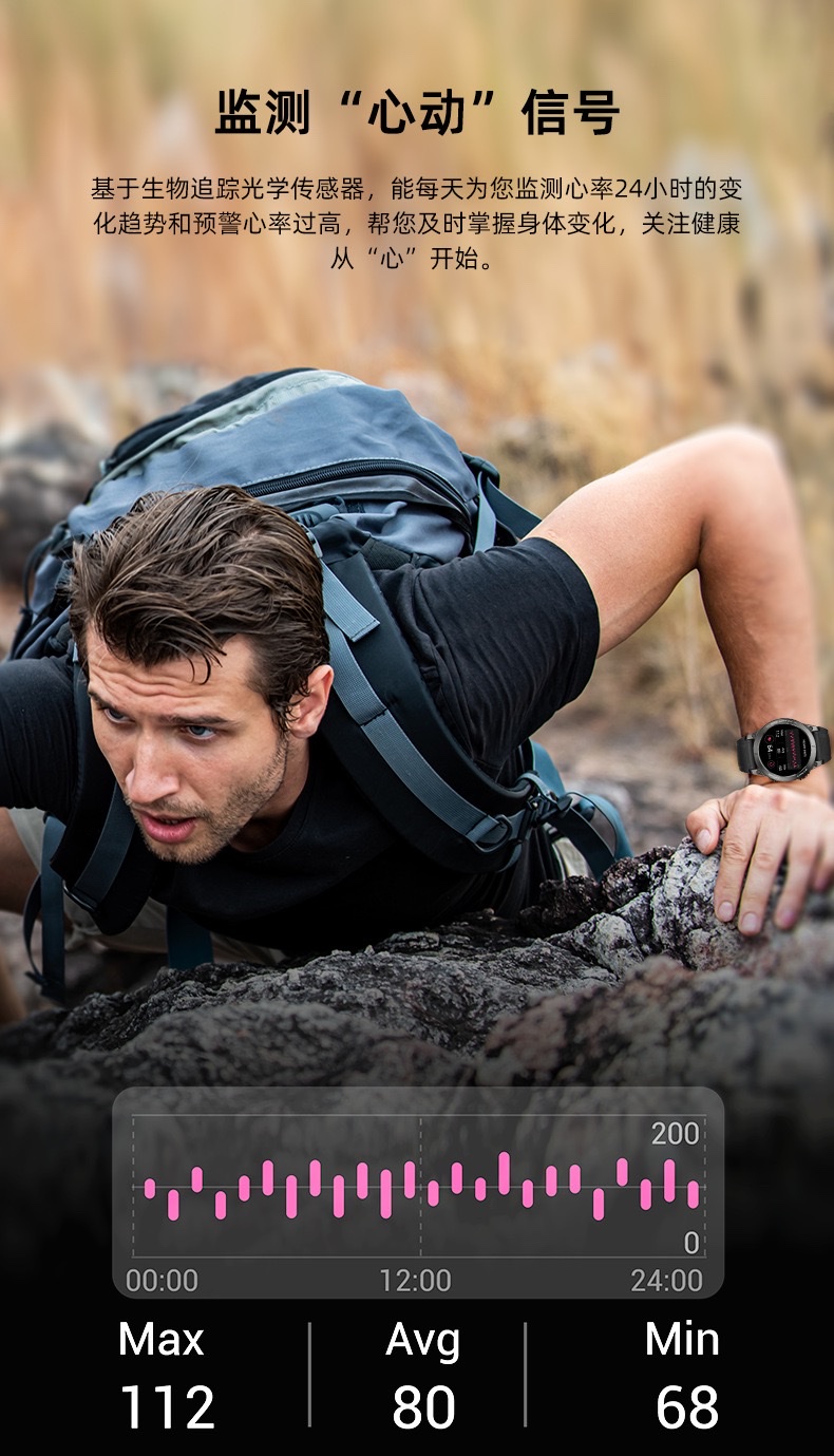 S53 watch: Heart rate, blood oxygen, health monitoring, GPS movement trajectory, Bluetooth call, waterproof round screen digital Item Picture