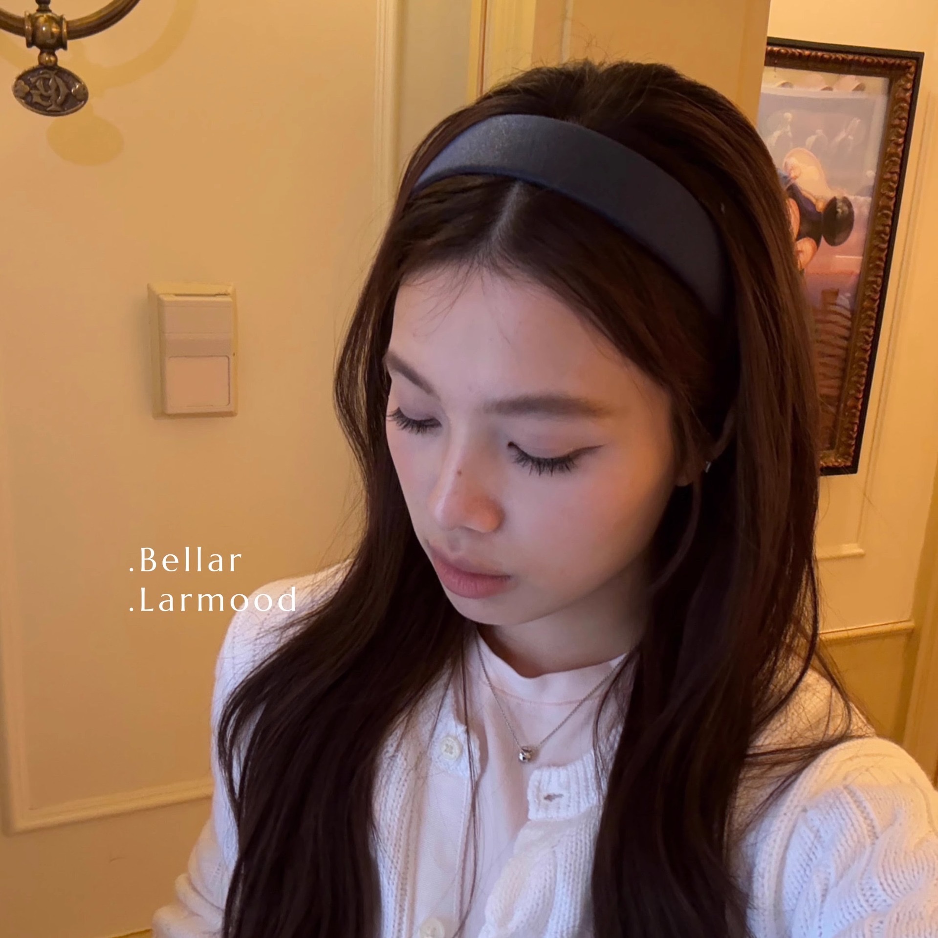 发饰美式复古 细闪缎面 手工复古学院少女宽发箍产品图
