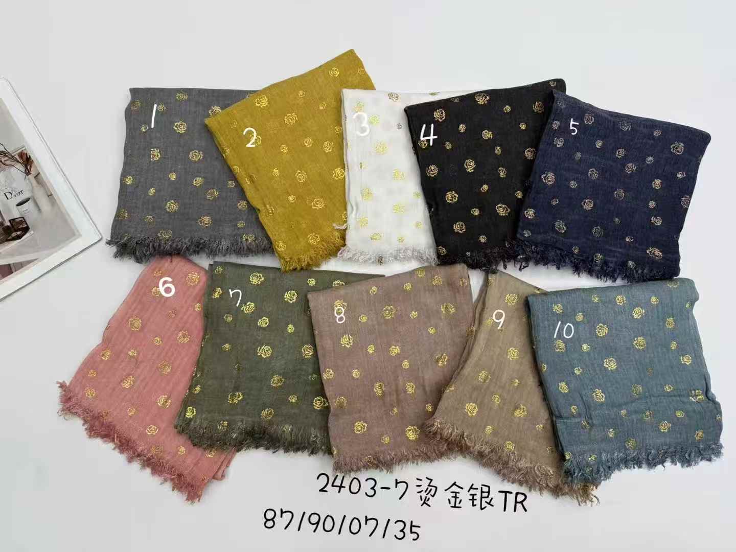 Casual scarves and shawls for vacation and casual wear are paired with the latest popular and fashionable artificial cotton material detail image 6