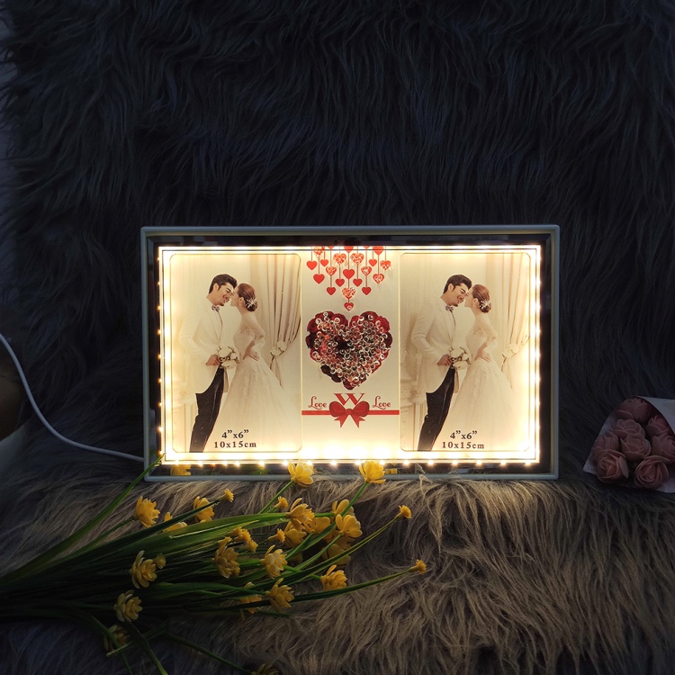 USB interface LED light single-color and dual-color photo frame with light Specification image
