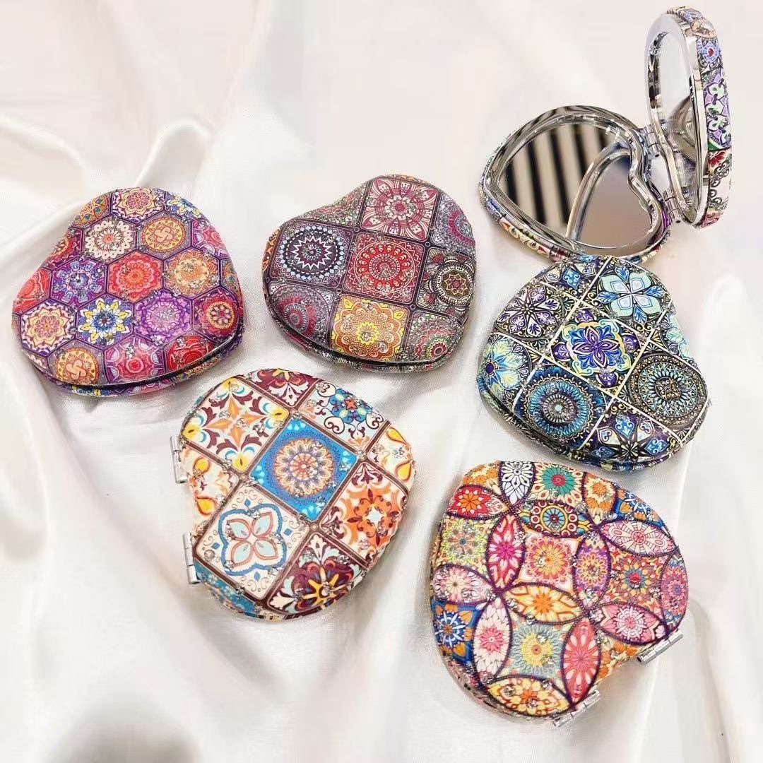 Ethnic-style mirror, portable mirror, makeup mirror, retro Xinjiang ethnic-style mirror