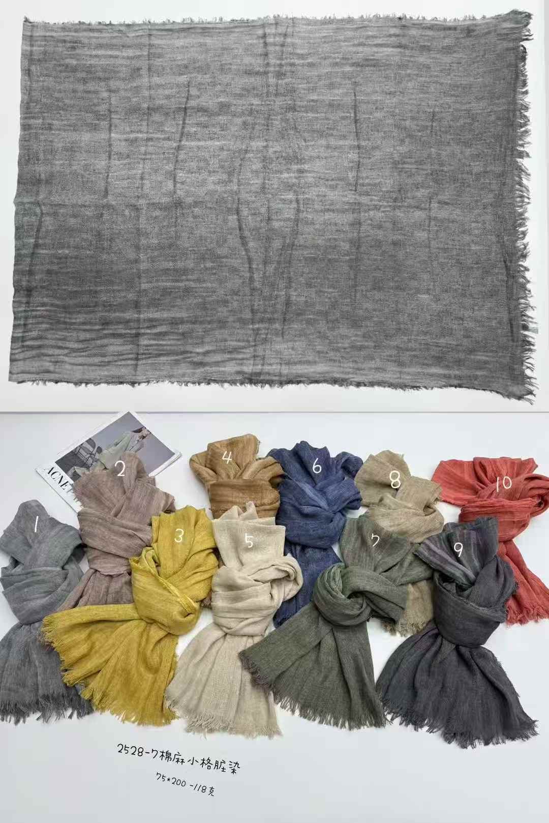 Casual scarves and shawls for vacation and casual wear are paired with the latest popular and fashionable artificial cotton material detail image 20