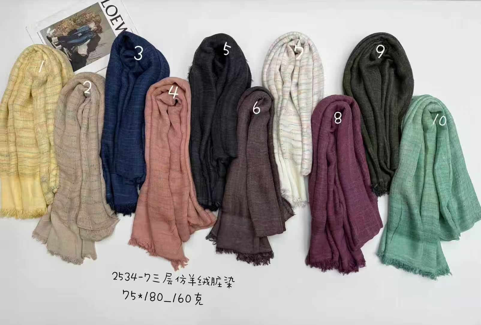 Casual scarves and shawls for vacation and casual wear are paired with the latest popular and fashionable artificial cotton material detail image 19