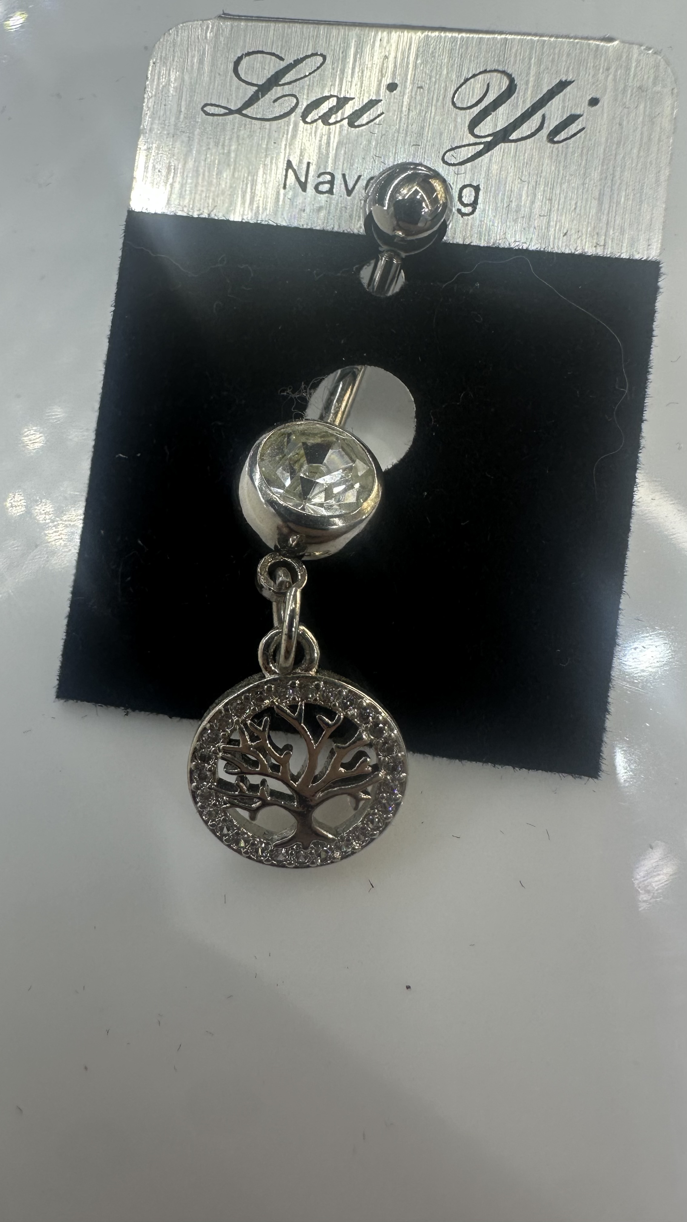 Amazon's best-selling accessories, South American, European and American, trendy and fashionable accessories, money tree, navel buckle, puncture details Picture