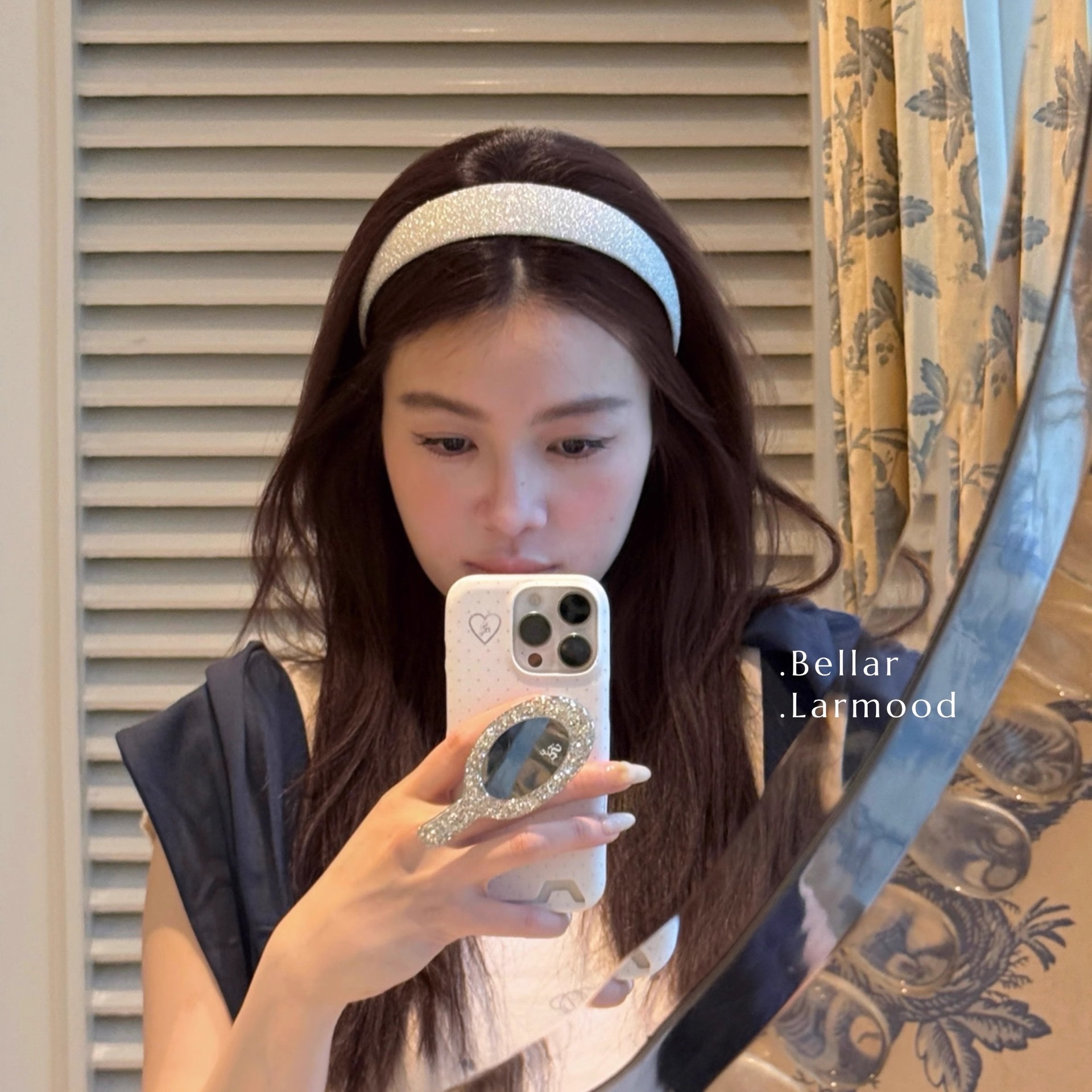发饰美式复古 细闪缎面 手工复古学院少女宽发箍细节图