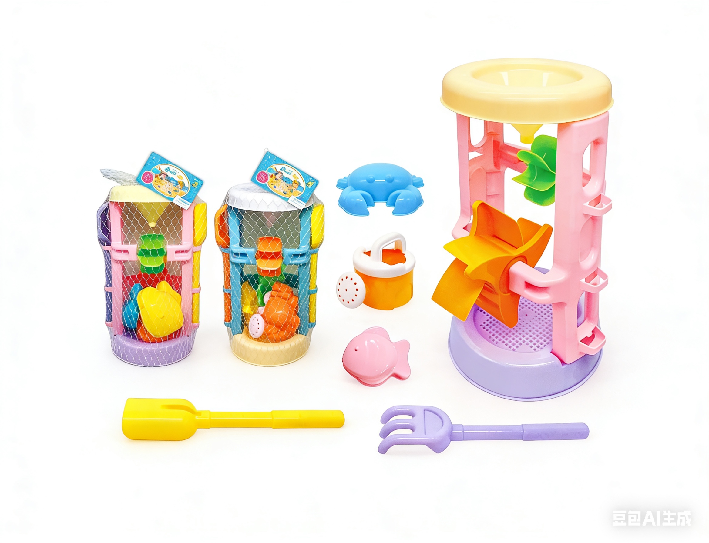 Children's beach toy car set, baby's indoor beach sand-digging and sand-playing tools, sandpit, hourglass, shovel, bucket Application Scenario