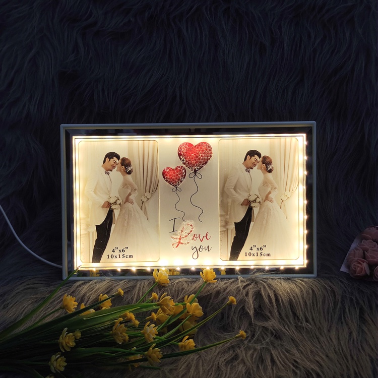 USB interface LED light single-color and dual-color photo frame with light details Picture
