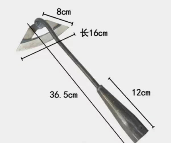 Hardware garden tools: Crescent hoe, trapezoidal hoe, semi-circular hoe, hollow hoe, soil loosening, small farm hoe, flower planting, outdoor farm tools detail image 9