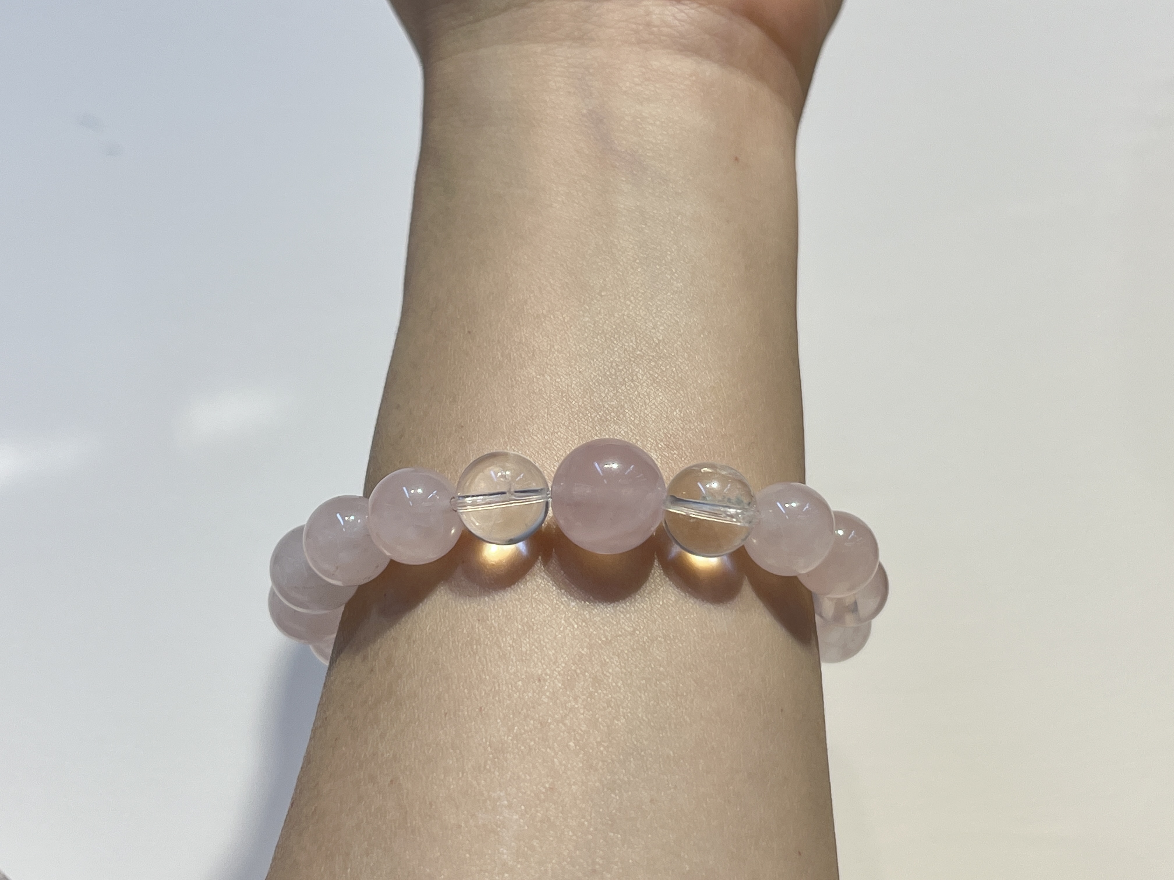 定制天然粉晶白水晶女生手串手链礼品礼物水晶首饰批发详情图7