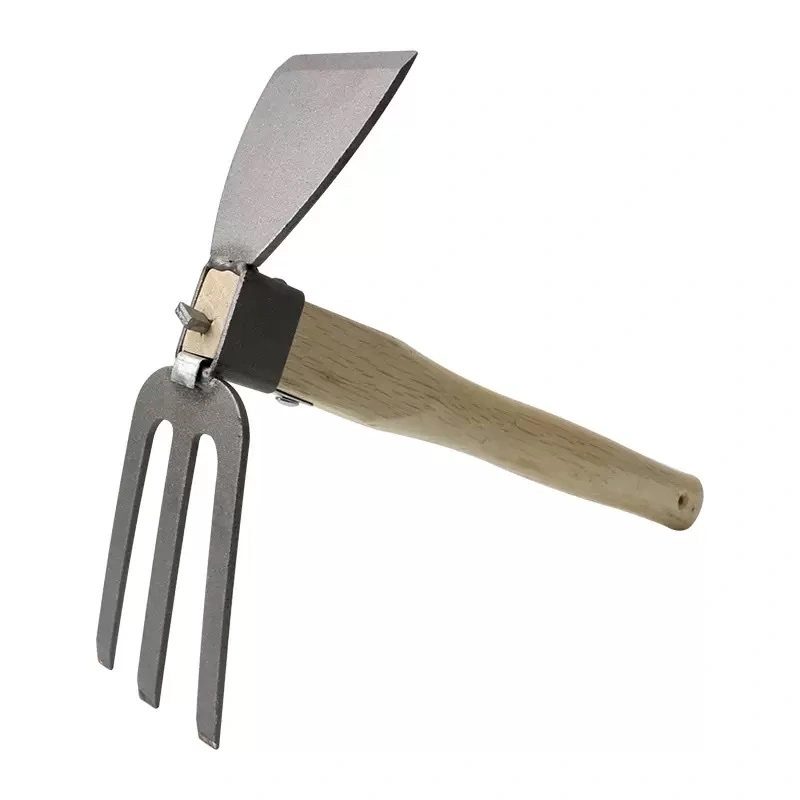 Gardening tools: Small weeding hoe, all-steel flower and vegetable planting, household small flower hoe, multi-functional outdoor digging pickaxe hoe detail image 5