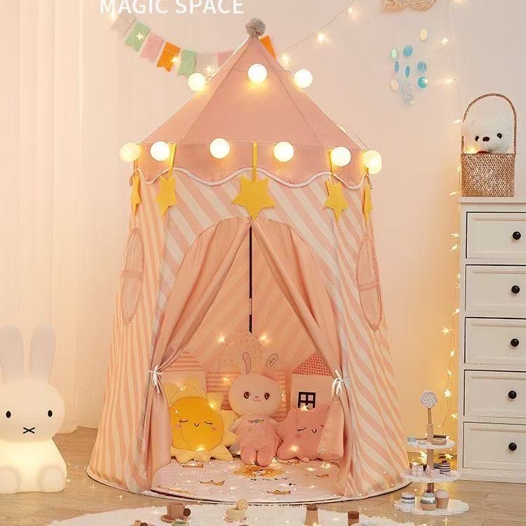 儿童帐篷室内蘑菇屋小房子折叠幼儿园宝宝公主城堡男孩玩具屋家用