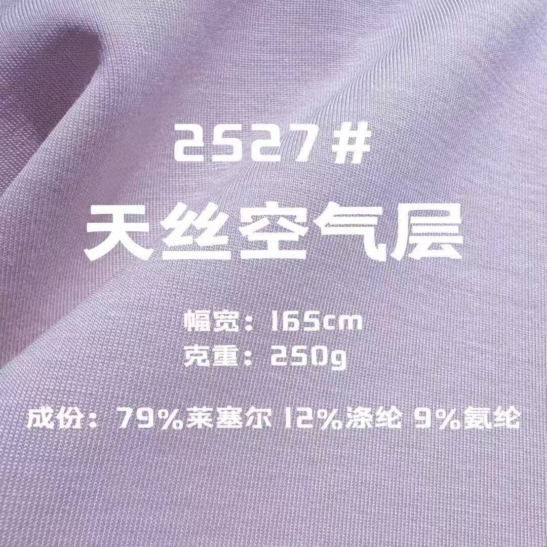 𝟐𝟓𝟐𝟕#天丝空气层
自带“紫气东来”的浪漫滤镜。
79%莱赛尔加持，250g黄金克重，软糯中带着筋骨。
既有天丝的凉感亲肤，又有空气层的挺括不塌。

