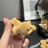 Cartoon cute plush bear side hair clips, sweet and cool style, light luxury and high-end feel, duckbill clips, trendy and versatile hair accessories details Picture