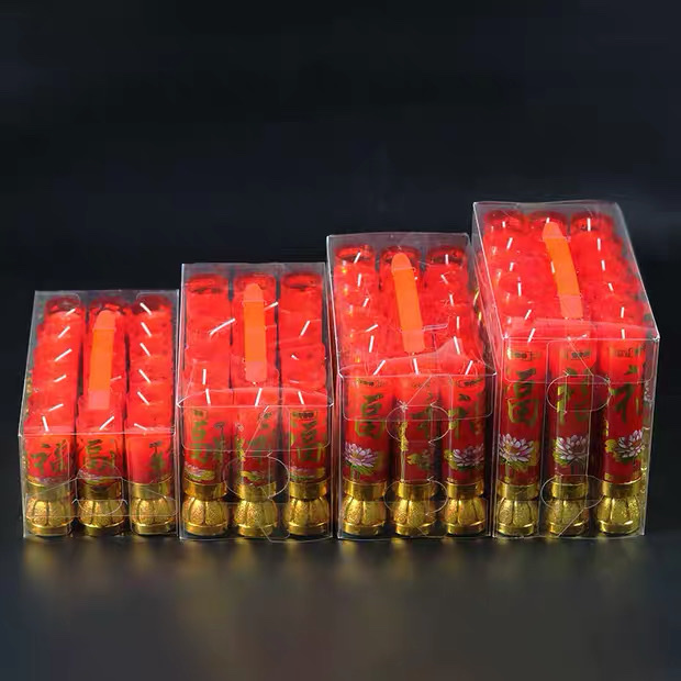 Smokeless windproof red candles, butter high-footed candles, temple worship, sacrificial ceremonies, red and white events, moving box set, 18 candles with bases, worship and offering candles to Buddha, ancestral worship red candles, household windproof red candles, small candles with bases for housewarming lighting Item Picture
