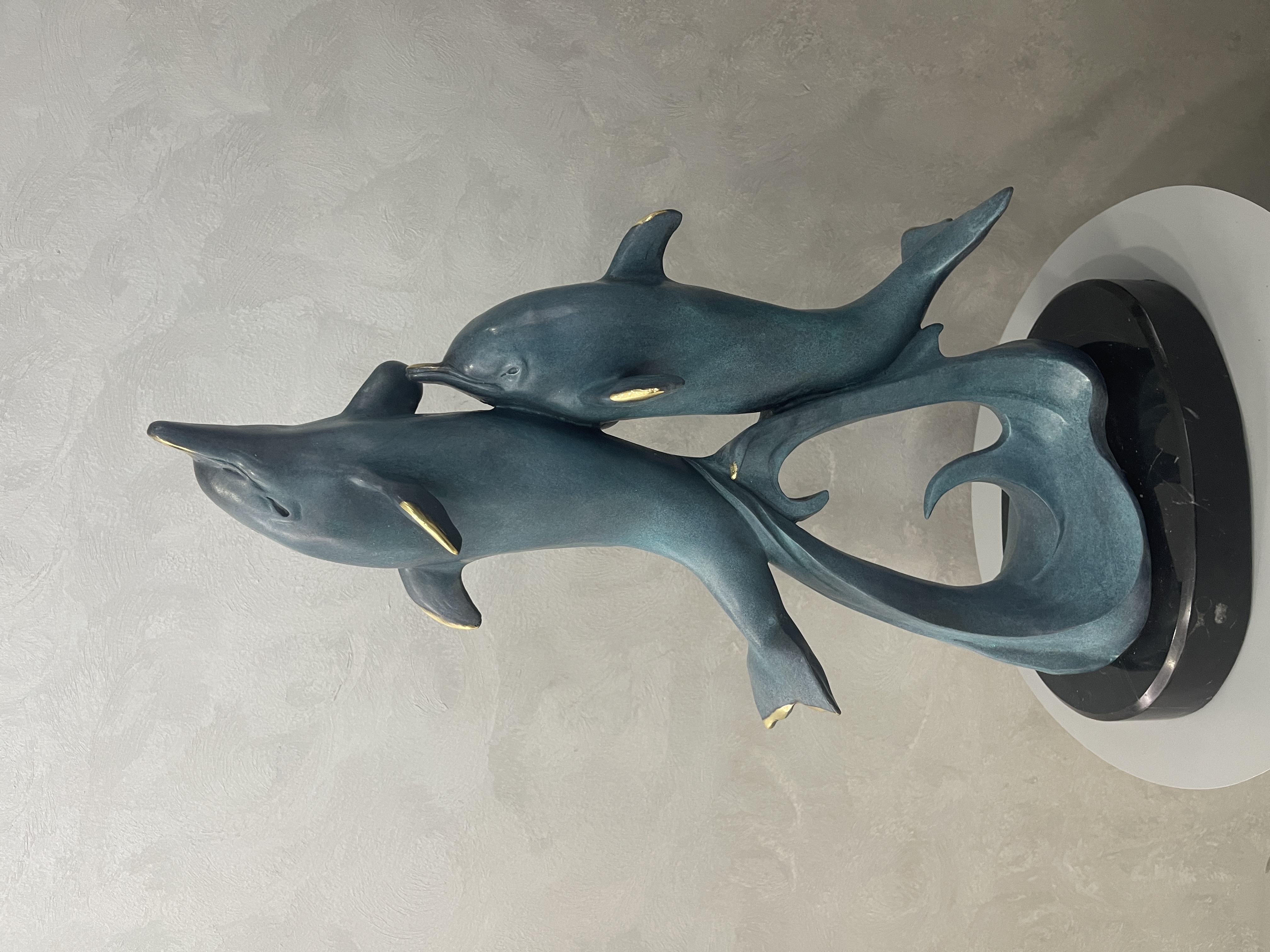 Copper handicrafts, home ornaments, brass handicrafts, sculpture ornaments, mother and baby whale sculpture ornaments