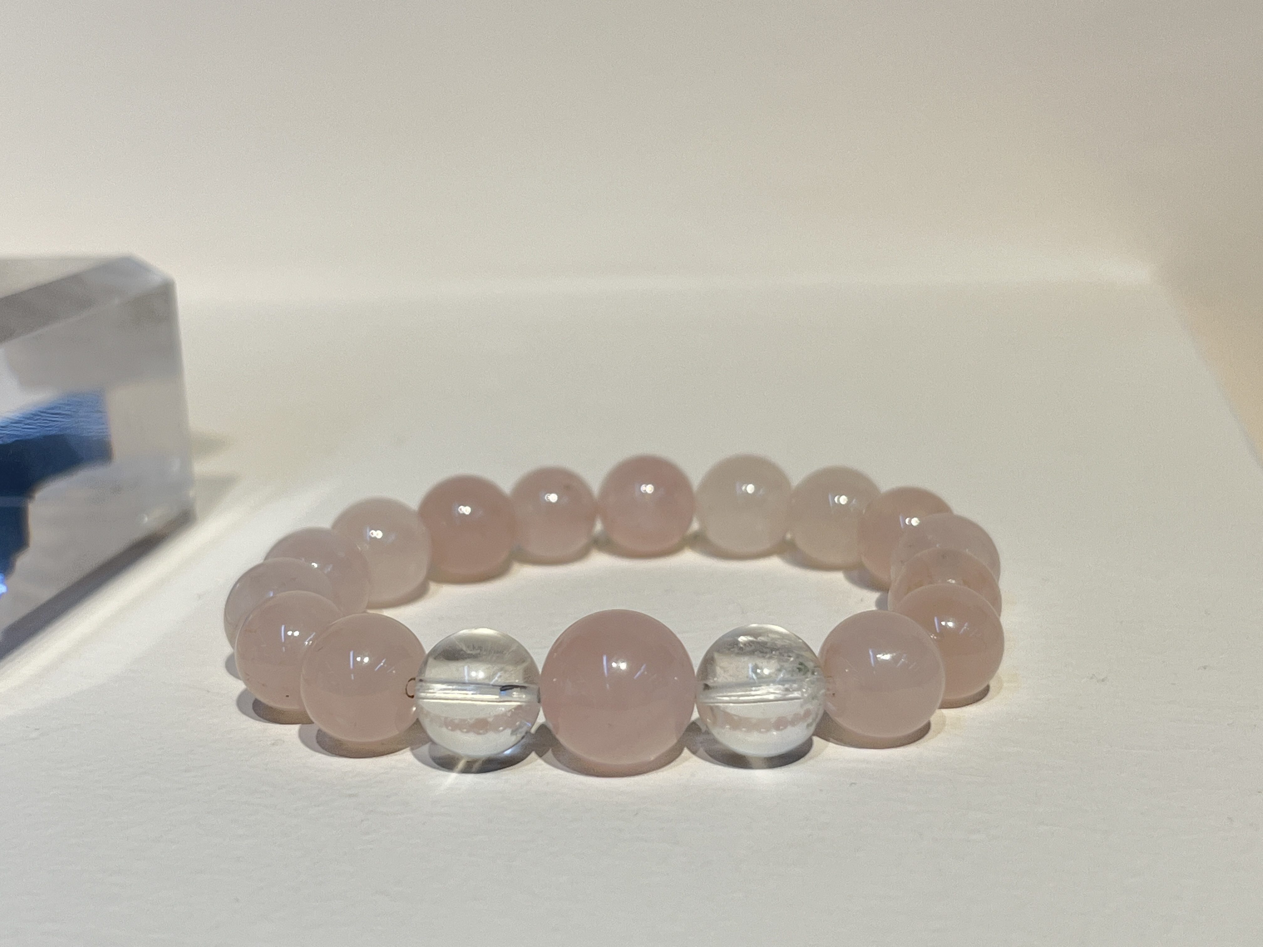 定制天然粉晶白水晶女生手串手链礼品礼物水晶首饰批发产品图