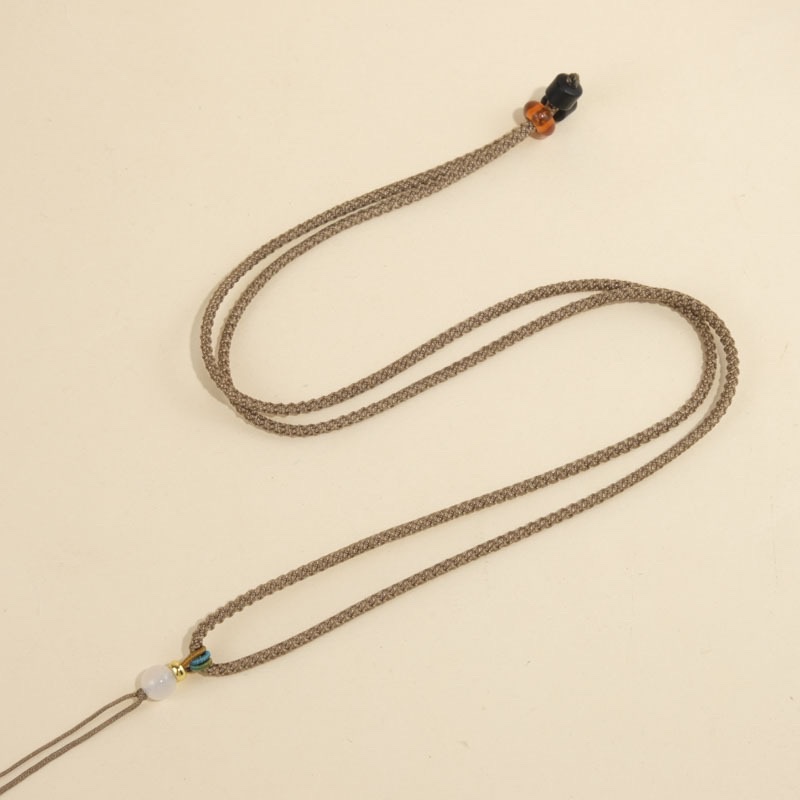 2mm菠萝绳拉圈项链绳挂件绳子颈饰品锁骨链小众轻奢详情图11