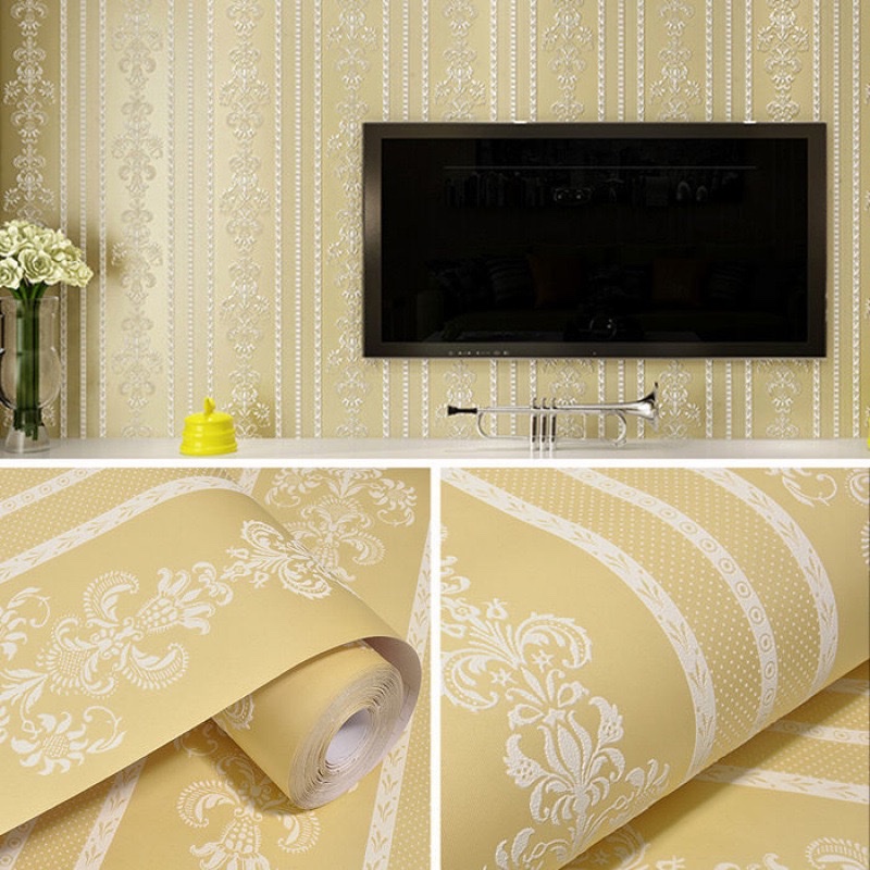 Self-adhesive wallpaper, modern thickened non-woven fabric wallpaper, living room TV background, 3d stereoscopic bedroom, warm wall stickers, paper factory detail image 8