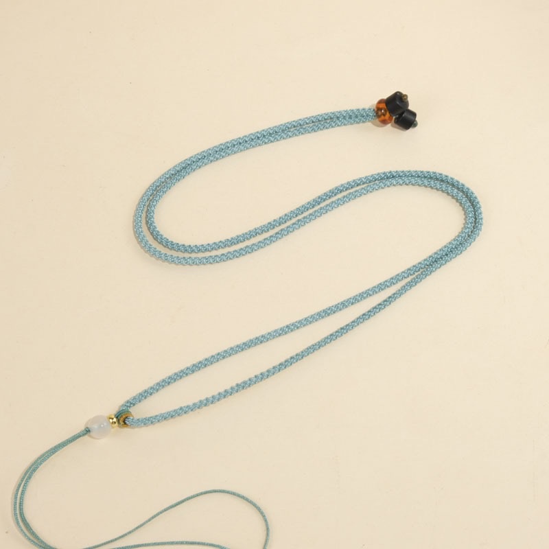 2mm菠萝绳拉圈项链绳挂件绳子颈饰品锁骨链小众轻奢详情图7