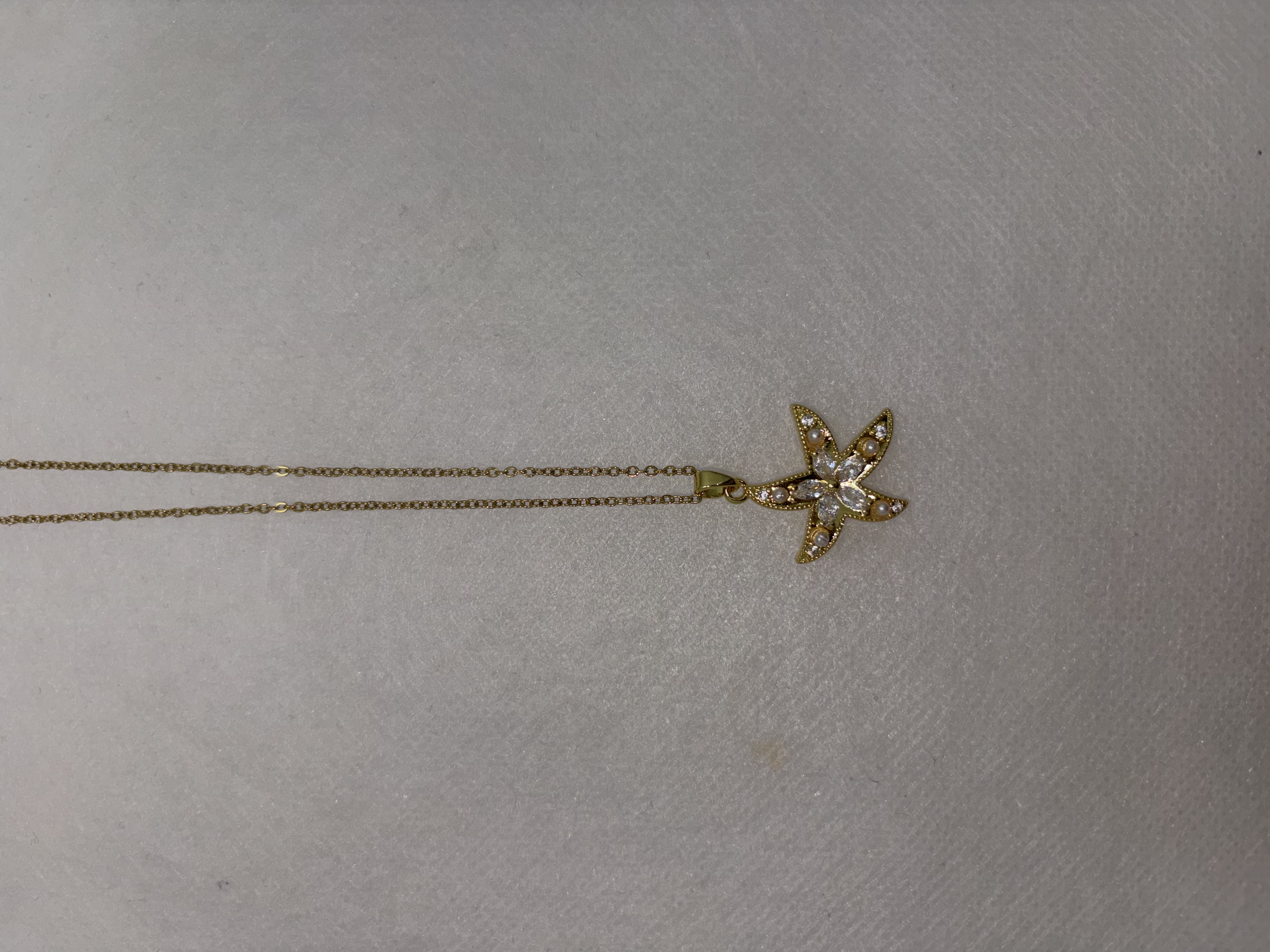 海星珍珠项链高级感气质百搭吊坠锁骨链轻奢小众设计颈链珍珠链条女款拼接气质详情图2