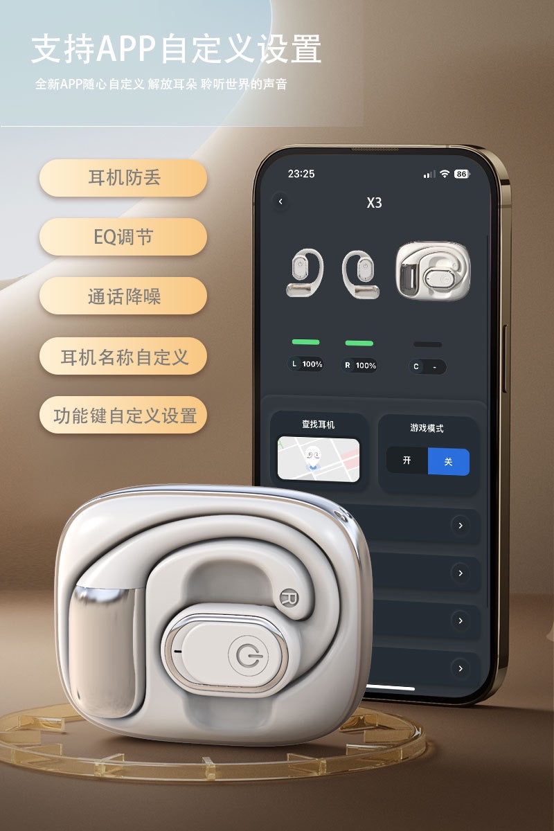 The best-selling over-ear wireless headphones X3 feature intelligent AI translation and Bluetooth noise cancellation Application Scenario