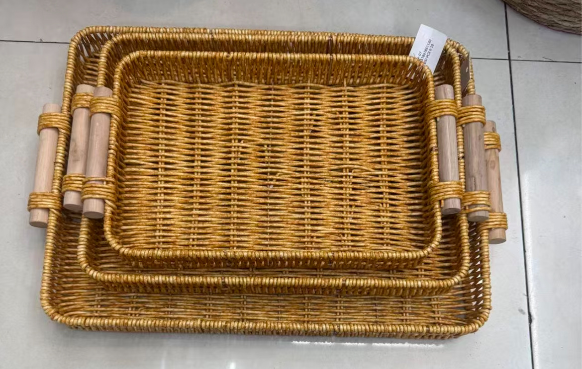名鑫藤编竹筐茶室鲜花包装编筐篮藤编藤编详情图3