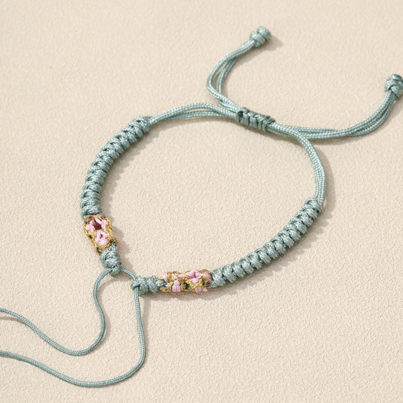 桃花结半成品手绳手链手链女款不规则百搭红绳详情图4