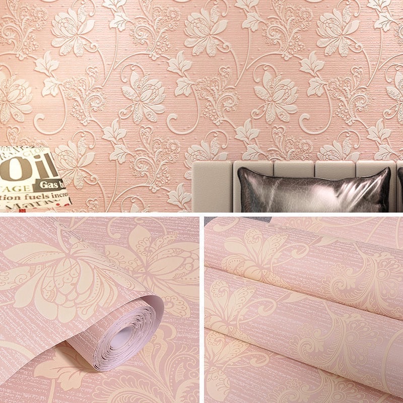 Self-adhesive wallpaper, modern thickened non-woven fabric wallpaper, living room TV background, 3d stereoscopic bedroom, warm wall stickers, paper factory detail image 5