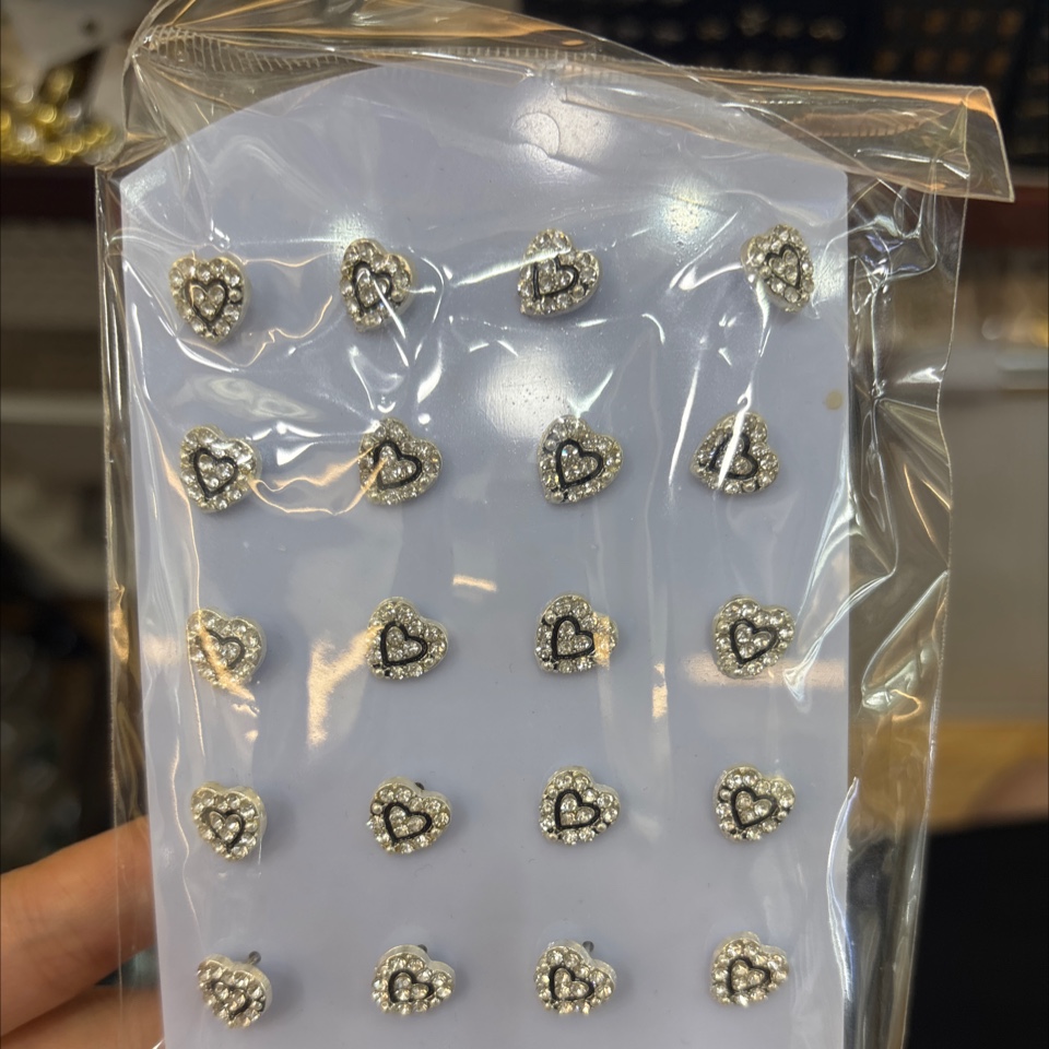爱心饰品耳饰耳环耳夹中古饰品