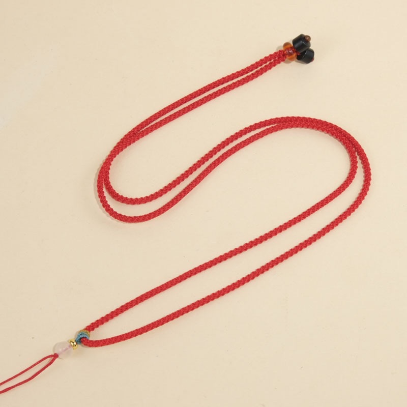 2mm菠萝绳拉圈项链绳挂件绳子颈饰品锁骨链小众轻奢详情图5