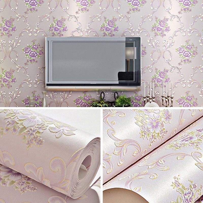 Self-adhesive wallpaper, modern thickened non-woven fabric wallpaper, living room TV background, 3d stereoscopic bedroom, warm wall stickers, paper factory detail image 10