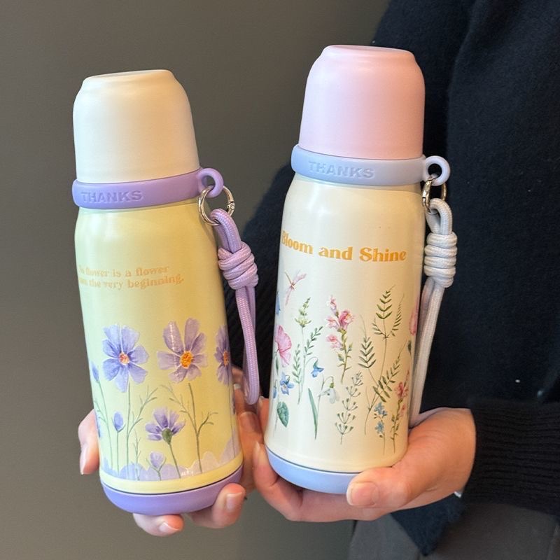 New type of insulated cup for girls, portable, high appearance level, stainless steel water cup, water bottle, car, large capacity, dopamine, genuine Specification drawing