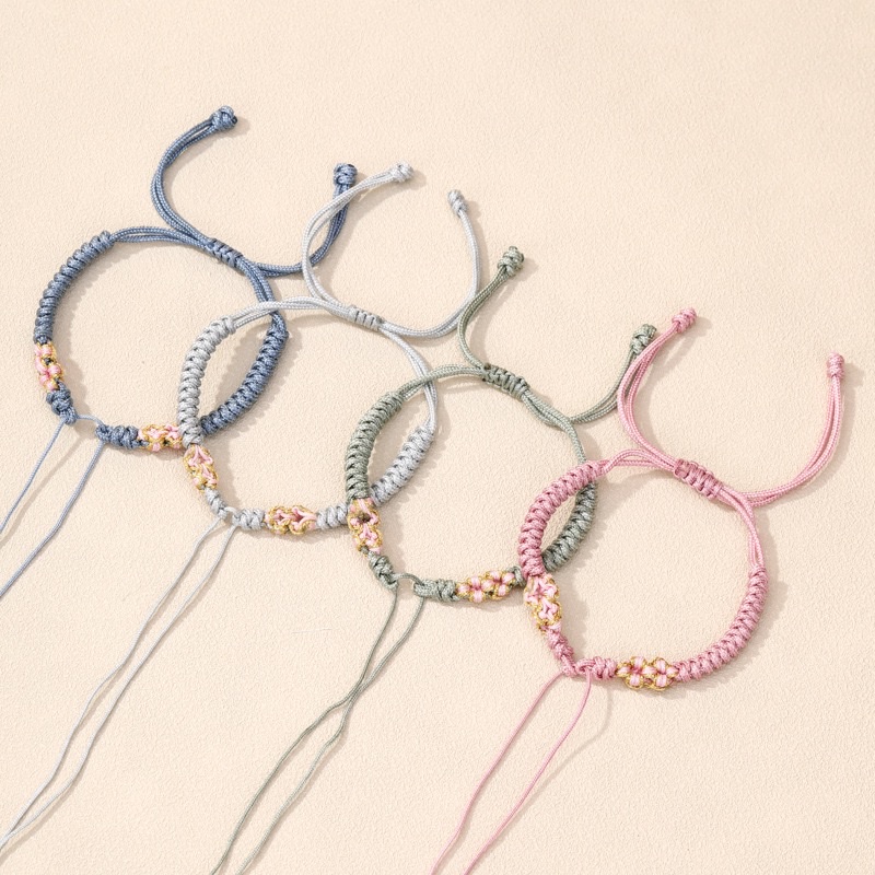 桃花结半成品手绳手链手链女款不规则百搭红绳