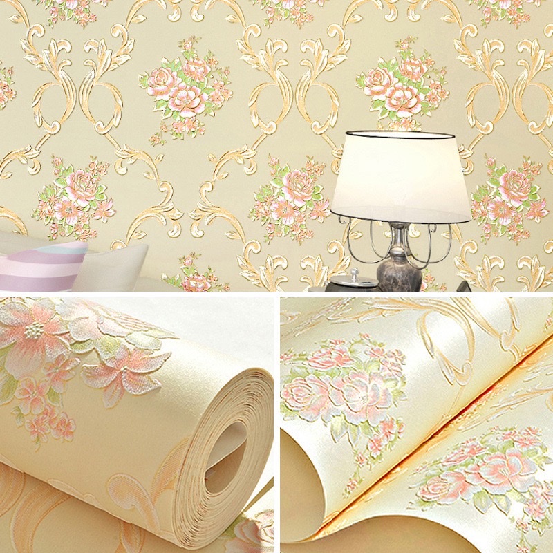 Self-adhesive wallpaper, modern thickened non-woven fabric wallpaper, living room TV background, 3d stereoscopic bedroom, warm wall stickers, paper factory detail image 13