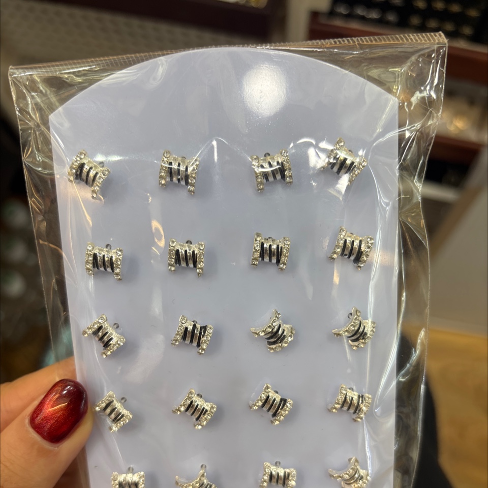 饰品耳饰耳环中古饰品耳夹拨浪鼓耳环