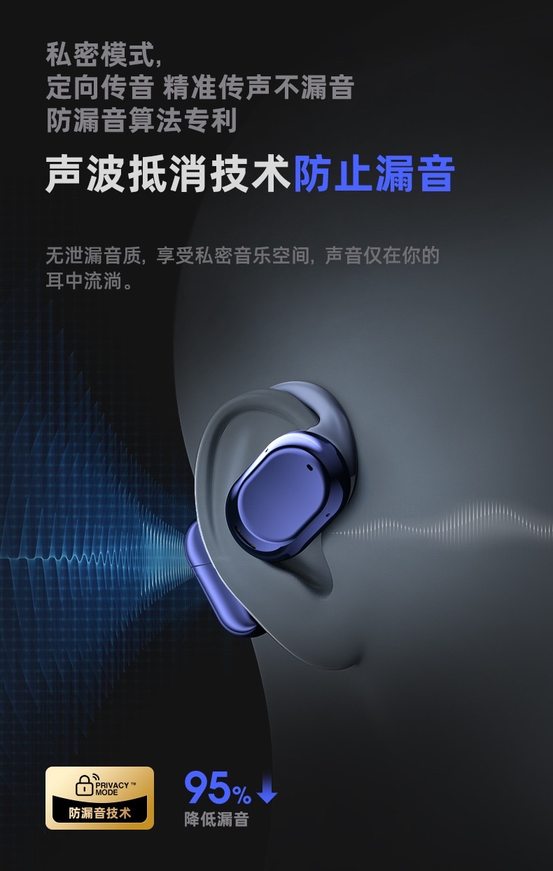 Cross-border new AI intelligent translation Bluetooth wireless headphones QH-010 private mold ultra-long battery life noise-cancelling Bluetooth headphones Specification image