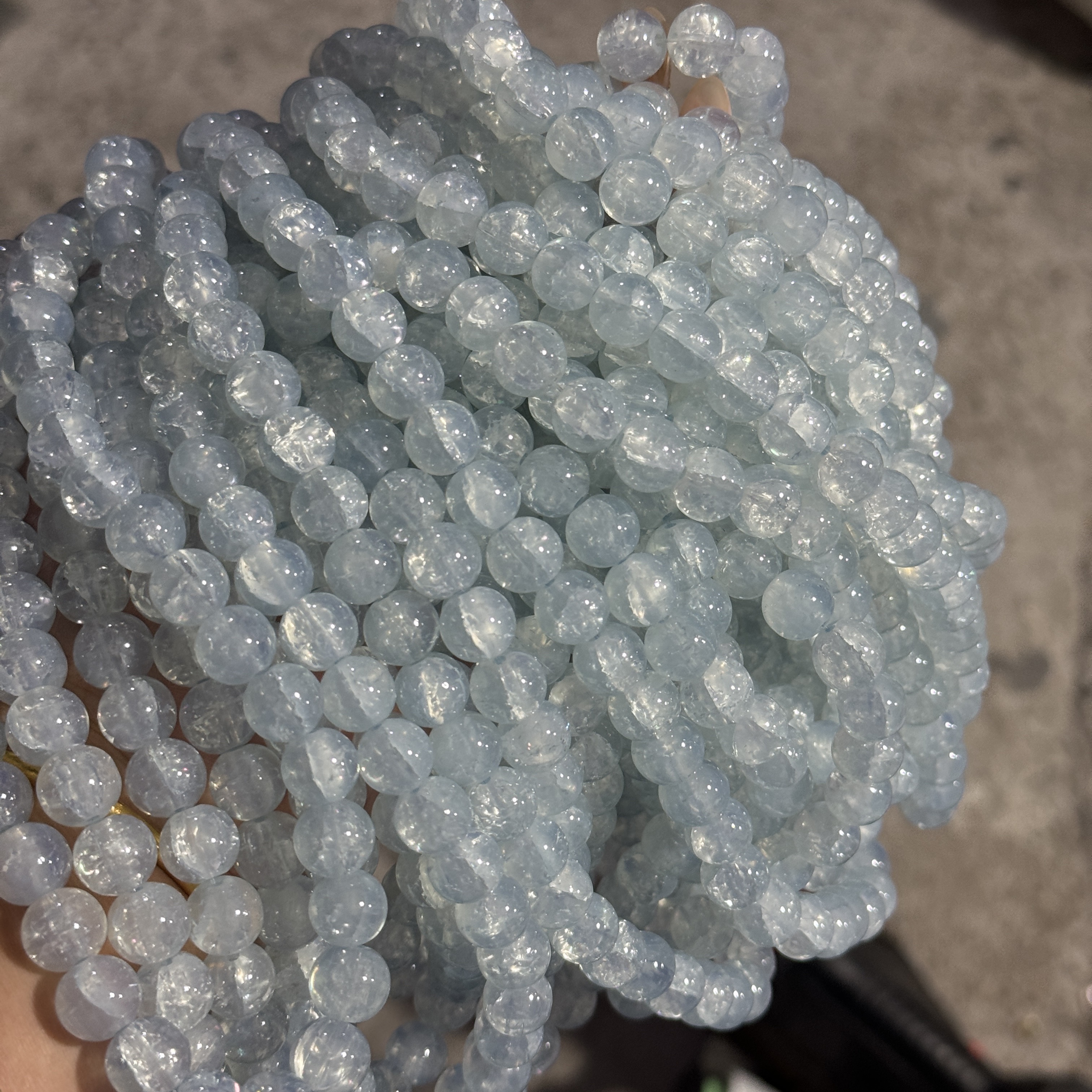 仿古琉璃珠水晶散珠批发珠子玻璃材质串珠原料diy饰品配件抖音爆款产品图