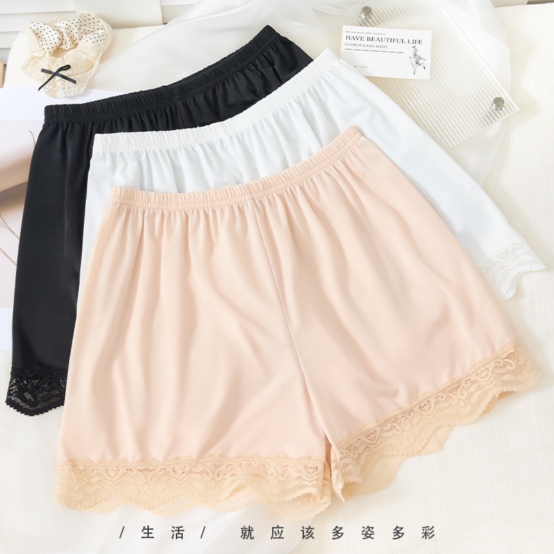 Spring and summer's new loose lace safety pants are paired with anti-glare ice silk breathable mid-waist shorts and non-rolled-up 3/4 pants Specification image