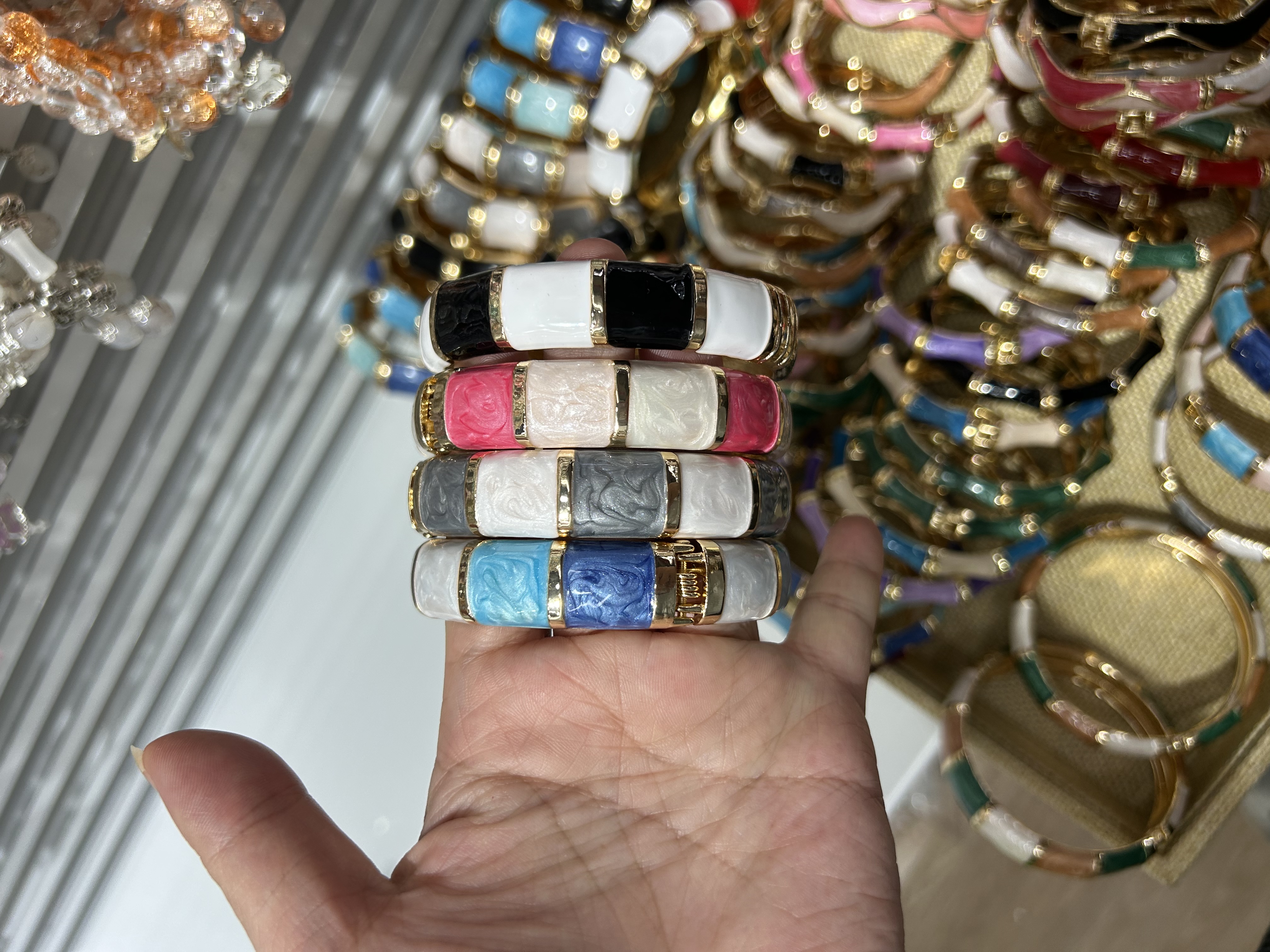 铭心饰品铜微镶不规则手链女款水晶能量手串详情图3