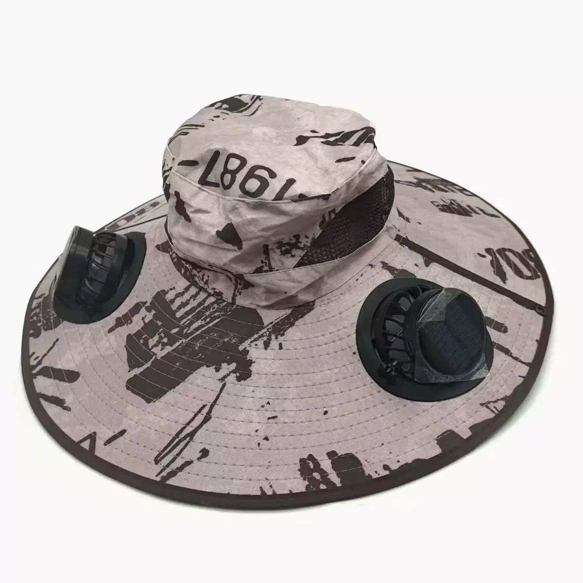 太阳能风扇帽子户外散热帽户外钓鱼遮阳散热风扇帽细节图